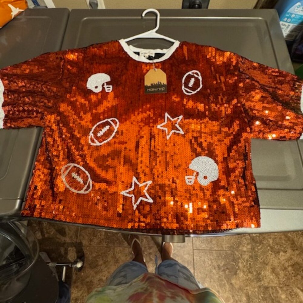 Texas Longhorns Women's size small NWT  Bling Short Sleeve shirt